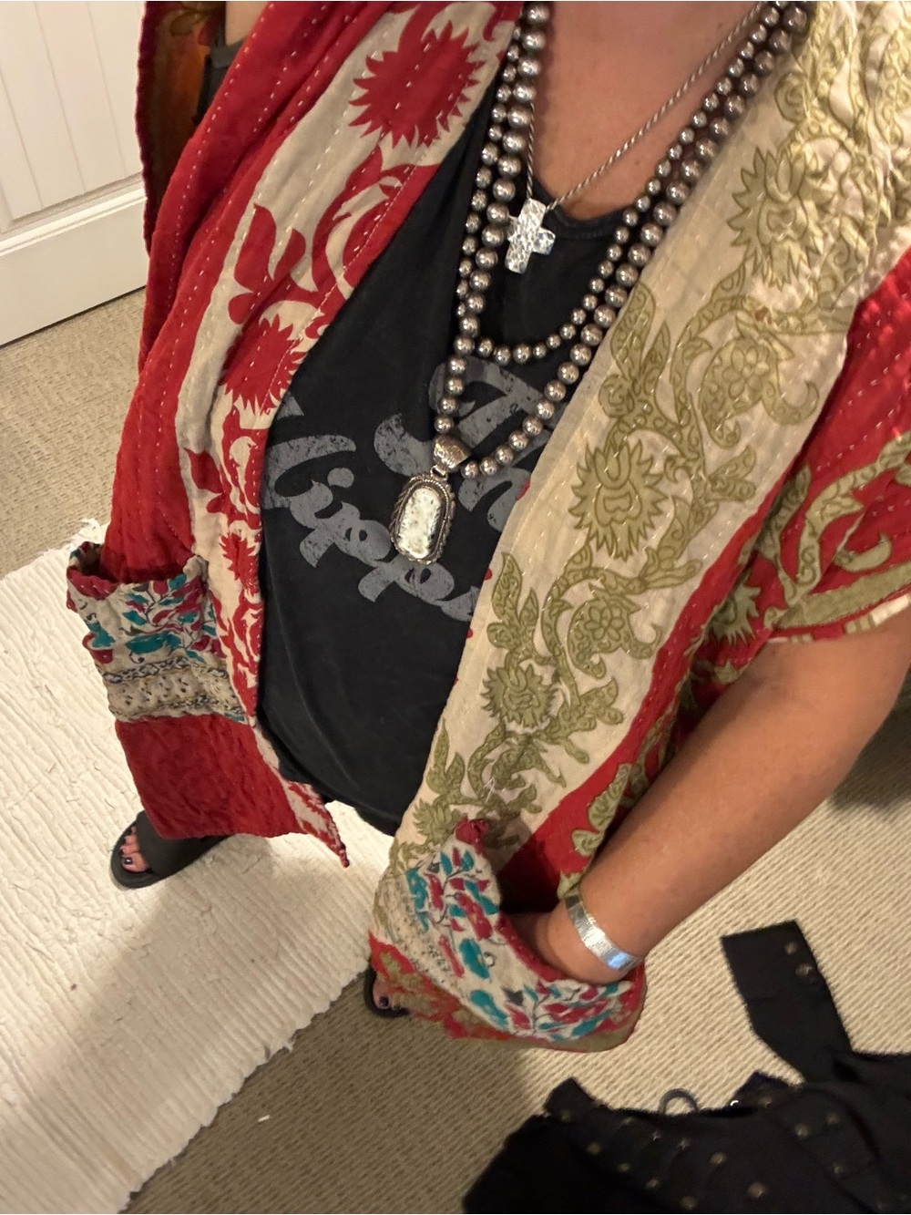 Kantha bae kimono vest top